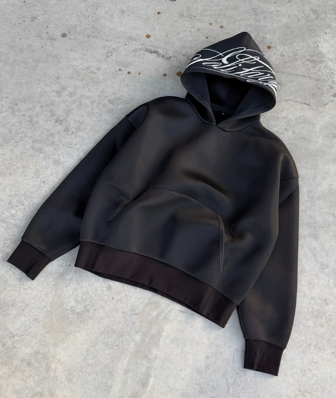 Hoodie Mesh Technique Noir