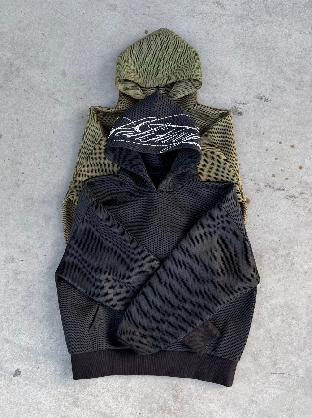 Hoodie Mesh Technique Noir