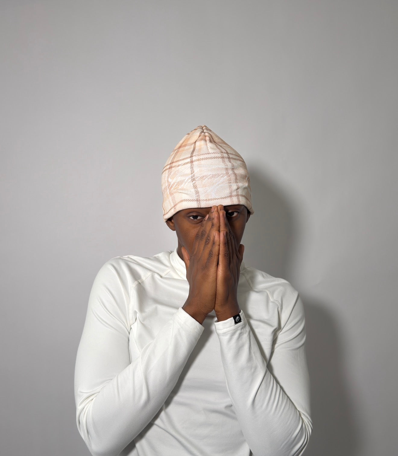 Beanie Tartan Beige