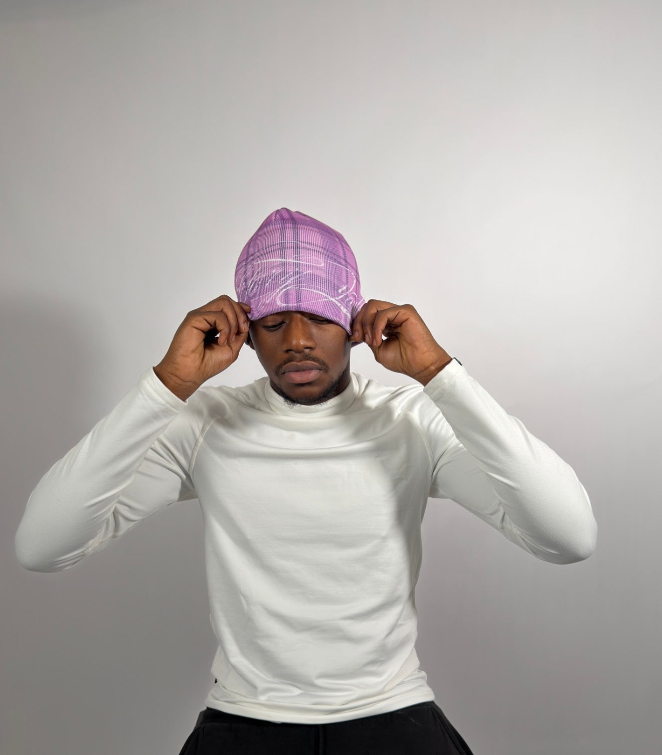 Beanie Tartan Purple