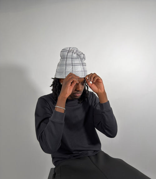 Beanie Tartan Gray