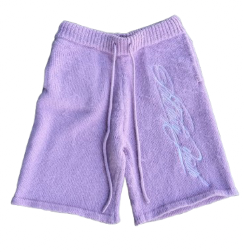 Short mohair embroidery “lavande”