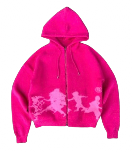 Zipper mohair My Way PINK