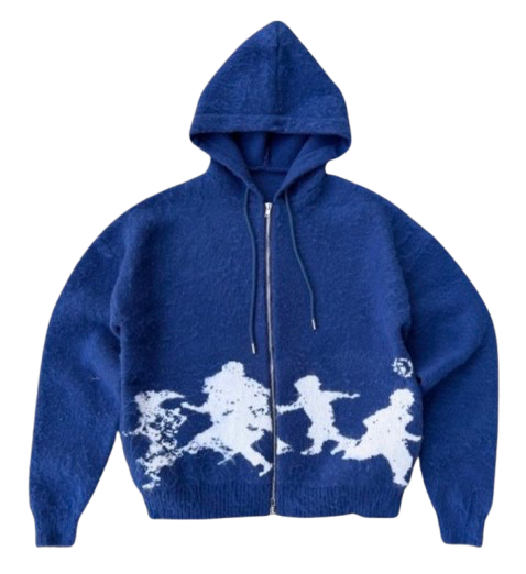 Zipper mohair My Way BLUE