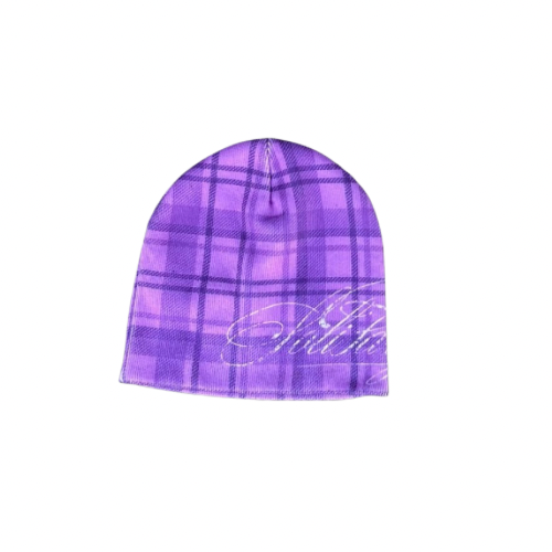 Beanie Tartan Purple
